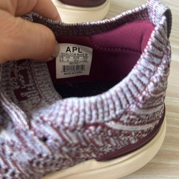 APL Athletic Propulsion Labs - Wave TechLoom Running Sneakers - Burgundy 6.5 - Picture 4 of 14